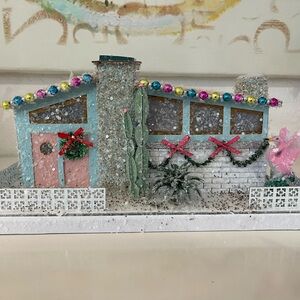 Cody Foster Retro Holiday House with Pink and Green Accents